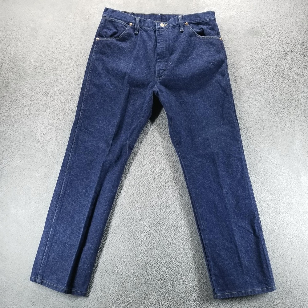 Wrangler Jeans Mens 38x30 Blue 13MWI Cowboy Cut Straight Rigid Western Denim